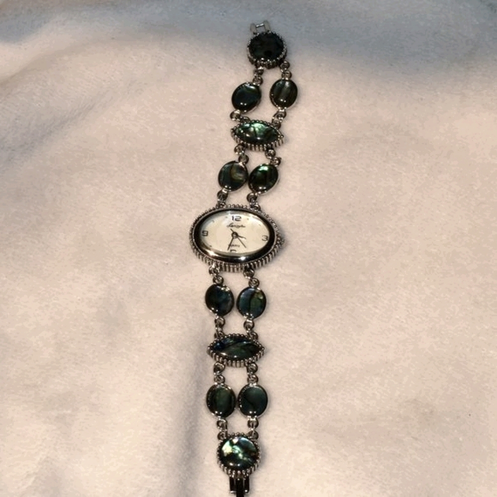 Lexington Bracelet Watch w/Aquamarine Stones